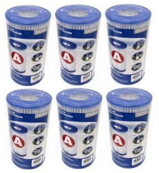Intex 59900e-6 Easy set Pool di ricambio tipo filtro a cartuccia, 6-pack. Cartuccia, filtro, Pool