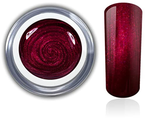 Farbgel metallic Rot Uv Led Nagelgel Color Gel Nagelgel RM Beautynails 1x 5ml (1er Pack)