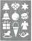 Ib Laursen - Zinktafel, Schablone mit Weihnachtsmotiven (4000-18)