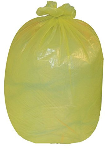 200x Jantex Refuse Rubbish Sacks Waste Bin Bags Yellow 380x290x180mm