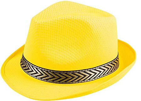 Chapeau borsaline jaune pour adulte