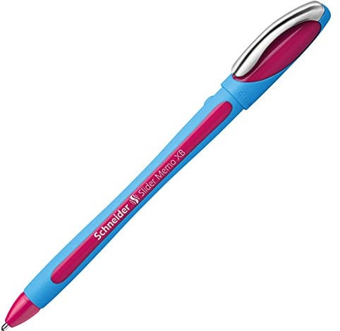 Schneider 150209 Slider Memo XB Kugelschreiber (mit Kappe, Strichstärke: XB) rosa