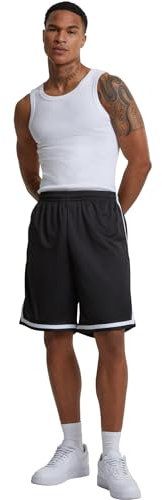 Urban Classics Herren Shorts Stripes Mesh Shorts, lässige Mesh Shorts für Männer, Straight Leg, erhältlich in verschiedenen Farbvarianten, Größen S-5XL