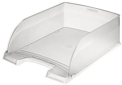 4 x Leitz 5233-00-03 Briefkorb Jumbo Plus, A4, extra hoch, Polystrol, frost