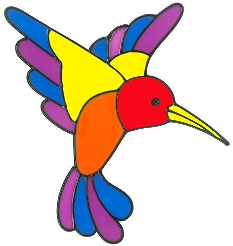 MagicGel Fensterbilder - Kolibri (17 x 22 cm), Fensterdeko für das Basteln mit Kindern