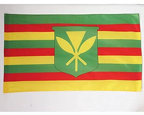 AZ FLAG - Drapeau Hawaii Kanaka Maoli - 150x90 cm - Drapeau Hawaïen Kanak 100% Polyester Avec Fourreau et cordelette - Pavillon 110 g