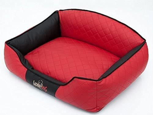 Hobbydog XL ELICZC8 Dog Bed Elite XL 84X65 cm Red with Black Sides, XL, Multicolored, 2.8 kg