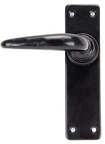 From the Anvil Black Smooth Lever Latch Set