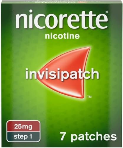 Nicorette InvisiPatch, Step 1, 25 mg, 7 Nicotine Patches (Quit Smoking & Stop Smoking Aid)