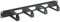 Intellinet 19 Inch Cable Management Panel, 1U, 4 Long Plastic Rings, Black