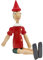 GICO Pinocchio Figur Gelenkfigur aus Holz, Länge 24 cm- Made in Italy- 9011