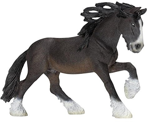 Schleich Farm World - Shire Stallion Toy Figurine - Kids Ages 3+ | 13734