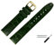 MARBURGER Uhrenarmband 14mm Leder Gruen Gold Kroko (Caiman) Prägung Mit Naht - Montage Set 5291460000220