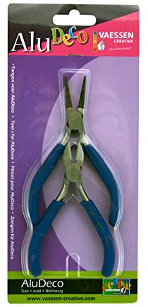 Vaessen Creative 3901-102 Alu Deco Pliers Sidecutter Plus Round Nose, Metall, blau, 12 x 8 x 1,5 cm
