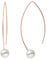 Heideman Ohrringe Damen Auris aus Edelstahl rosegold farbend matt Ohrstecker hängend für Frauen Perle weiss rund 10mm