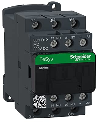 Schneider Electric lc1d12md TeSys D Contactor, ANTIP, 3P, 440 V 12 A AC-3, 220 VCD Coil