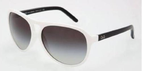 Dolce & Gabbana D&G DD8070 Sonnenbrille, Weiß/Grau Farbverlauf (DD8070-15988G-60-14-130)