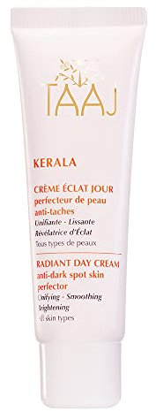 TAAJ | Crème Éclat Jour SPF15 - KERALA | Soin Perfecteur de peau Anti-Taches | Atténue les imperfections | Unifie & Parfait le grain de peau | Protection anti-radicalaire | Peau Hydratée | 50 ml
