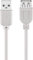 Goobay 68624 Hi-Speed USB 2.0 Kabel Verlängerung / Verlängerungskabel für Geräte mit USB-Anschluss / Kupfer (CU) Innenleiter / Datenübertragung 480Mbit/s / Doppelt geschirmt / 0,3m