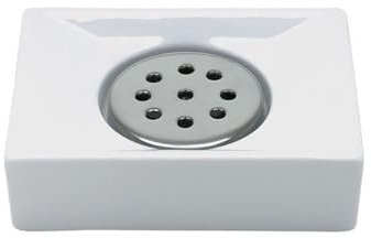 Spirella Porte Savon Porcelaine Quadro Blanc
