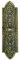 Castelion® Solid Brass Beaded Gothic Finger Plate | Brass Door Accessories | Ornate Home Decor Perfect for Traditional Homes | High Quality Home Accessories | 10inch
