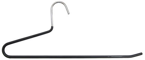 Hagspiel 5 St. Hosenbügel aus Metall, schwarz rutschhemmend beschichtet, 35 cm