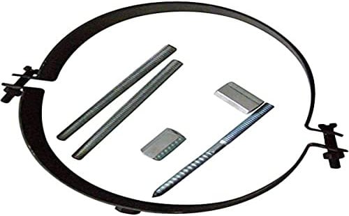 Kamino Flam Rohrhalterung (Rohrschelle inklusive Schraubenset zur Montage, Halterung aus Stahl mit hitzebeständiger Senotherm Beschichtung, Maße: ca. Ø 150 mm) schwarz