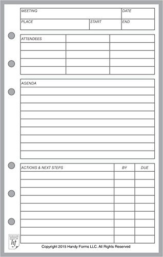 Compact Meeting Planner Pages 50 Sheets 10.79cm*17.14cm