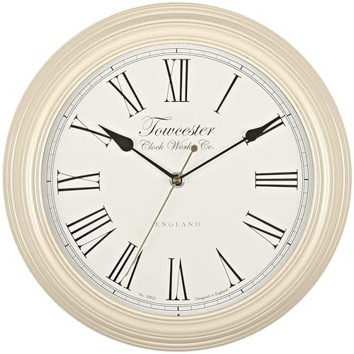 Towcester Clock Works Co. Acctim 26702 Redbourn Wall Clock, Cream, 30 cm l x 30 cm w