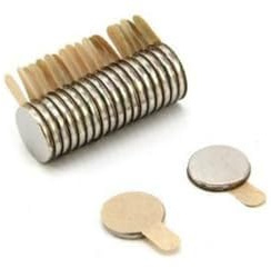 N35 Neodymium Easypeel Adhesive Magnet for Arts, Crafts, Model Making, DIY, Hobbies and Packaging - 8mm dia x 1mm - 0.39kg Pull - North - Pack of 20