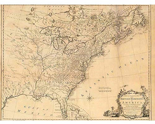 Wee Blue Coo Map Antique Eastern Seaboard 1763 North America Atlantic Ocean Art Print Poster Wall Decor Kunstdruck Poster Wand-Dekor-12X16 Zoll