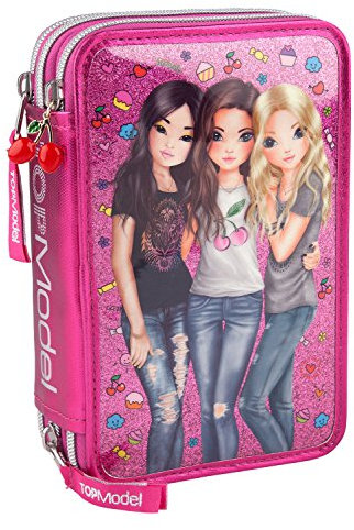 Depesche 8722 - Top Model Friends 3 fach Federtasche, gefüllt, sortiert