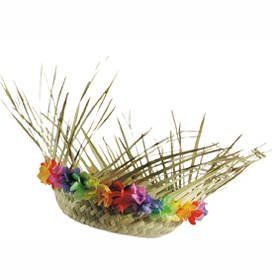 KBO52537 Hut Hawaii mit Blüten