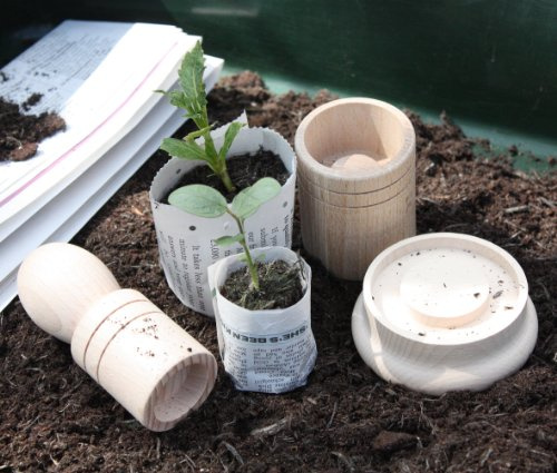 Greena® Seedling Paper Potter - Makes 2 Sized Paper Pots! Eco-friendly - No more plastic pots!