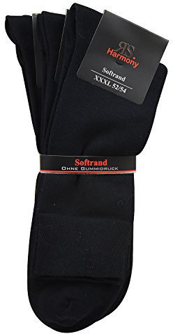 Riese - Herren Socken 3er Pack - Schwarz Schuhe in Übergrößen, Größe:52/54