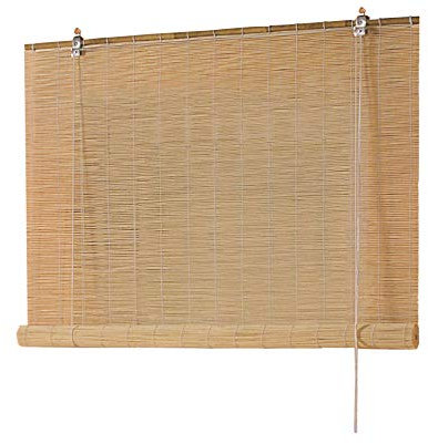 Good Life Bambusrollo Seitenzug Fenster Rollos Raffrollo Holzrollo Natur Sichtschutz Länge 160 cm Breite 60-160 cm (60 x 160 cm)