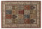 CASPIAN GHOM echter klassischer Orient Felderteppich handgeknüpft in rot-beige, Größe: 60x90 cm
