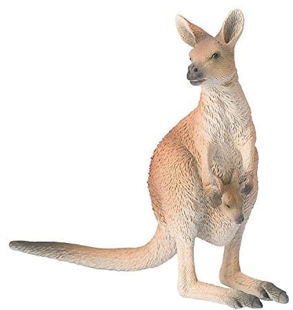 Bullyland 63565 - Spielfigur Rotes Riesen-Känguru, ca. 11,7 cm große Tierfigur, detailgetreu, PVC-frei, ideal als Tortenfigur und kleines Geschenk für Kinder ab 3 Jahren