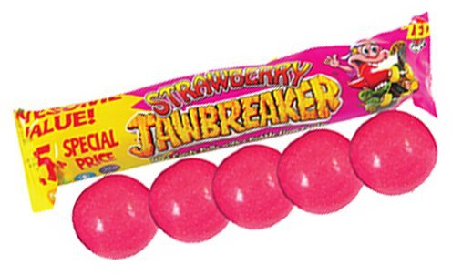 ZED Candy Strawberry Jawbreaker Hard Candy with A Bubble Gum Center 30 Pack Contains 5 Balls Each 500g
