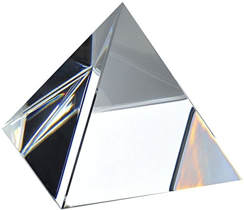 Amlong Crystal Klar kristallpyramid 7,6 cm (3 tum) med presentask