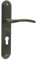 domino Türgriff 72 Drückergarnitur PZ - Profilzylinder Set Türklinke für Zimmertür, Bürotür, Kellertür & Innentür L-Form Türbeschläge aus Aluminiuml Bronze Türdrückergarnitur PRESTO M3