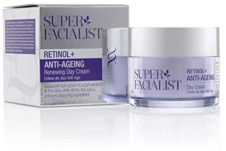 Super Facialist Womens Retinol + Anti Wrinkle & Anti Ageing Face Day Cream, Moisturises & Reduces Fine Lines 50ml