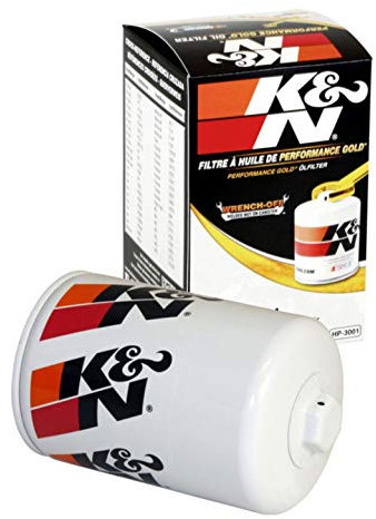 K&N Oil Filter - Spin-On 93x145mm compatible with Ford, Sterling Truck, Volkswagen, Audi, Mercury, Toyota, Land Rover, Dodge (HP-3001), Weiß