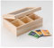 GLOREX Holz-Teebox, Natur, 22 x 15.5 x 9 cm