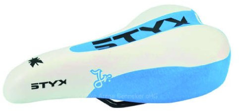 STYX Juniorsattel blau/weiß
