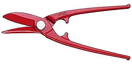 Bahco M730 Metal Shears with One Thick Blade, Red
