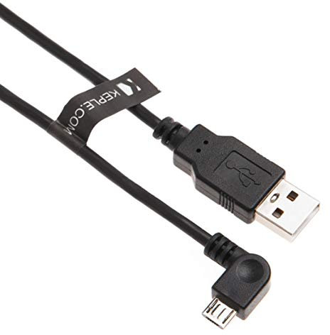 Keple Rechtwinkliger Micro-USB-Ladekabel im Auto Bleikabel Datensynchronisation 90 Grad Kompatibel mit Tom Tom GO 40, 50, 500, 5000, 510, 5100, 60, 600 | Tom Tom Navi GPS-Navigation (2m)