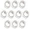 10x Einbaustrahler GU10 Set – 10 Stück Einbaurahmen in Weiß Inkl. GU10 Fassung für LED oder Halogen Leuchtmittel, 30° Schwenkbar, Rund