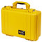PELI 1500 Beliebter Koffer für Kamera, Drohne und Elektronische Instrumente, IP67 Wasserdicht, 19L Volumen, Mit Schaumstoffeinlage (Anpassbar), Gelb