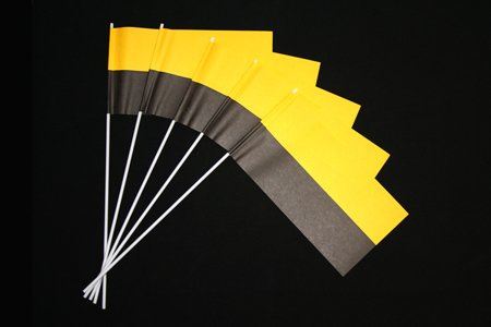 Everflag Papierfähnchen: gelb-schwarz 500er Packung